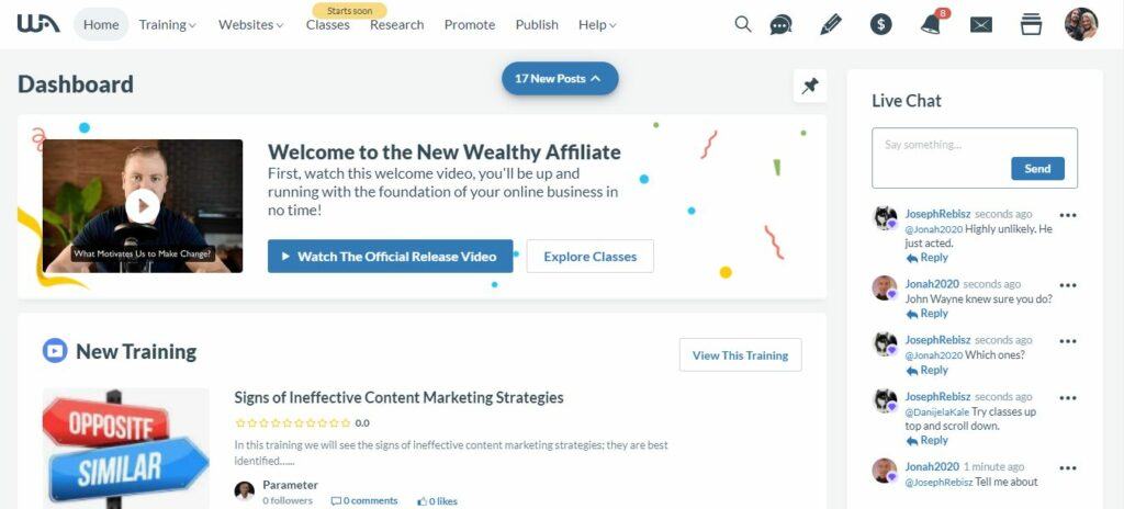 New Wealthy Affiliate